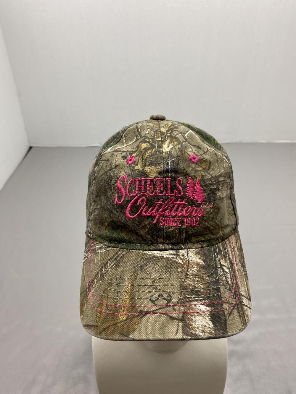 Hat Cap Strap Back One Size Green Scheels Outfitters Camo Mens Adjustable